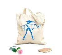 AILOONG Bolsas de mano de poliéster y algodón Tela de 340g/m² de grosor Compras Mujer adicta a las compras Tiendas Chica de moda Se usa como neceser