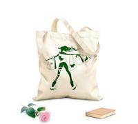 AILOONG Bolsas de mano de poliéster y algodón Tela de 340g/m² de grosor Compras Mujer adicta a las compras Tiendas Chica de moda Se usa como neceser