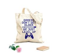 AILOONG Bolsas de mano de poliéster y algodón Tela de 340g/m² de grosor Juegos de frases No envejezcas Joystick Gaming Room Se usa como neceser