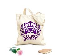 AILOONG Bolsas de mano de poliéster y algodón Tela de 340g/m² de grosor VERDADERO juego Rey Videojuego Adolescente Se usa como neceser