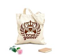AILOONG Bolsas de mano de poliéster y algodón Tela de 340g/m² de grosor VERDADERO juego Rey Videojuego Adolescente Se usa como neceser