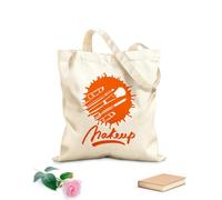 AILOONG Bolsas de tela con impresión de alta definición Cosméticos Salón de Belleza Chica Estudio de Maquillaje Tela de 340g/m² de grosor Reutilizable