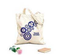 AILOONG Bolsas de tela con impresión de alta definición Engranajes de trabajo en equipo Tela de 340g/m² de grosor Reutilizable