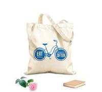 AILOONG Bolsas de tela con impresión de alta definición Frase Come bien Viaja a menudo Cocina Tela de 340g/m² de grosor Reutilizable