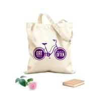 AILOONG Bolsas de tela con impresión de alta definición Frase Come bien Viaja a menudo Cocina Tela de 340g/m² de grosor Reutilizable