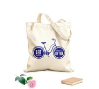 AILOONG Bolsas de tela con impresión de alta definición Frase Come bien Viaja a menudo Cocina Tela de 340g/m² de grosor Reutilizable
