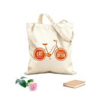 AILOONG Bolsas de tela con impresión de alta definición Frase Come bien Viaja a menudo Cocina Tela de 340g/m² de grosor Reutilizable
