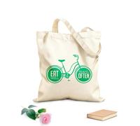 AILOONG Bolsas de tela con impresión de alta definición Frase Come bien Viaja a menudo Cocina Tela de 340g/m² de grosor Reutilizable