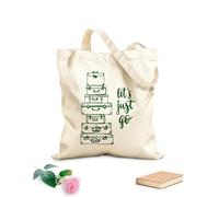 AILOONG Bolsas de tela con impresión de alta definición Frase Vamos a Viajar Aventura Maletas Tela de 340g/m² de grosor Reutilizable