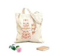 AILOONG Bolsas de tela con impresión de alta definición Frase Vamos a Viajar Aventura Maletas Tela de 340g/m² de grosor Reutilizable