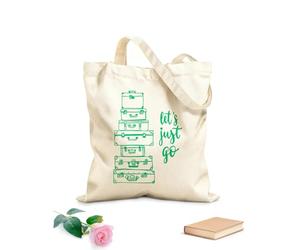 AILOONG Bolsas de tela con impresión de alta definición Frase Vamos a Viajar Aventura Maletas Tela de 340g/m² de grosor Reutilizable