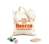 AILOONG Bolsas de tela con impresión de alta definición Frases motivacionales: Cómo te sientes hoy será tu fortaleza mañana. Tela de 340g/m² de grosor Reutilizable