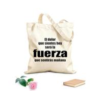 AILOONG Bolsas de tela con impresión de alta definición Frases motivacionales: Cómo te sientes hoy será tu fortaleza mañana. Tela de 12 oz de grosor Reutilizable 31x36cm Mediano