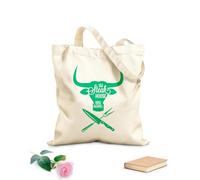 AILOONG Bolsas de tela con impresión de alta definición Menú especial de carnes a la parrilla, carne de res y asador Tela de 340g/m² de grosor Reutilizable