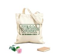 AILOONG Bolsas de tela con impresión de alta definición Palabras Trabajo en equipo Star Wars Trabajo Oficina Tela de 340g/m² de grosor Reutilizable
