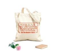 AILOONG Bolsas de tela con impresión de alta definición Palabras Trabajo en equipo Star Wars Trabajo Oficina Tela de 340g/m² de grosor Reutilizable