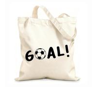 AILOONG Bolsas de tela con impresión de alta definición Partido de aficionados al deporte del juego de gol de balón de fútbol Tela de 12 oz de grosor Reutilizable 25x30cm Pequeño