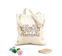 AILOONG Bolsas de tela con impresión de alta definición Patrón de mandala Lotus Life Tela de 340g/m² de grosor Reutilizable