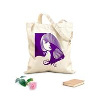 AILOONG Bolsas de tela con impresión de alta definición Peluquería de salón de belleza Pretty Woman Tela de 340g/m² de grosor Reutilizable