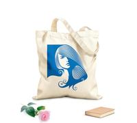 AILOONG Bolsas de tela con impresión de alta definición Peluquería de salón de belleza Pretty Woman Tela de 340g/m² de grosor Reutilizable