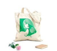 AILOONG Bolsas de tela con impresión de alta definición Peluquería de salón de belleza Pretty Woman Tela de 340g/m² de grosor Reutilizable