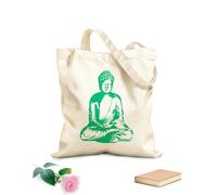 AILOONG Bolsas de tela con impresión de alta definición Religión del budismo de Buda Estilo del budismo de Buda Tela de 340g/m² de grosor Reutilizable