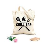 AILOONG Bolsas de tela con impresión de alta definición Tela de 12 oz de grosor Cocinar Carne Fresca Menú Especial Parrilla Filete Reutilizable 25x30cm Pequeño
