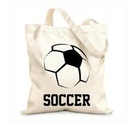 AILOONG Bolsas de tela con impresión de alta definición Tela de 12 oz de grosor Juego de equipo deportivo de pelota para fanáticos del fútbol Reutilizable 31x36cm Mediano