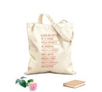 AILOONG Bolsas de tela con impresión de alta definición Tela de 340g/m² de grosor Citas inspiradoras, frases clave para el éxito Reutilizable
