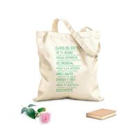 AILOONG Bolsas de tela con impresión de alta definición Tela de 340g/m² de grosor Citas inspiradoras, frases clave para el éxito Reutilizable
