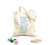 AILOONG Bolsas de tela con impresión de alta definición Tela de 340g/m² de grosor Citas inspiradoras, frases clave para el éxito Reutilizable