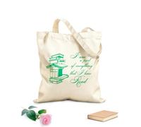 AILOONG Bolsas de tela con impresión de alta definición Tela de 340g/m² de grosor Citas sobre la lectura de libros Soy parte de todo lo que he leído Sala de lectura Biblioteca Reutilizable