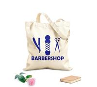 AILOONG Bolsas de tela con impresión de alta definición Tela de 340g/m² de grosor Logotipo de barbería, salón de belleza, tijeras Reutilizable