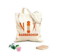 AILOONG Bolsas de tela con impresión de alta definición Tela de 340g/m² de grosor Logotipo de barbería, salón de belleza, tijeras Reutilizable