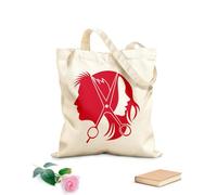 AILOONG Bolsas de tela con impresión de alta definición Tela de 340g/m² de grosor Salón de moda Belleza Tijeras para el cabello Peluquería Estilista Reutilizable