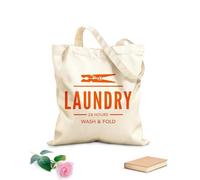AILOONG Bolsas de tela con impresión de alta definición Tela de 340g/m² de grosor Señal de lavandería con cotización de lavado y doblado las 24 horas Reutilizable