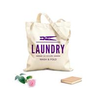 AILOONG Bolsas de tela con impresión de alta definición Tela de 340g/m² de grosor Señal de lavandería con cotización de lavado y doblado las 24 horas Reutilizable
