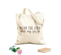 AILOONG Bolsas reutilizables para la compra Bendice al Señor, oh alma mía Tela de 340g/m² de grosor Plegable