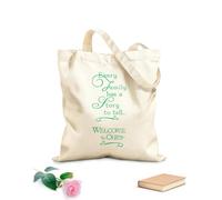 AILOONG Bolsas reutilizables para la compra Cada familia tiene una historia que contar... Bienvenidos a nuestro hogar. Tela de 340g/m² de grosor Plegable