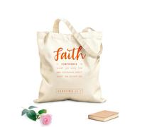 AILOONG Bolsas reutilizables para la compra Cita bíblica: La fe es confianza en lo que esperamos. Tela de 340g/m² de grosor Plegable