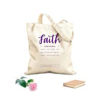 AILOONG Bolsas reutilizables para la compra Cita bíblica: La fe es confianza en lo que esperamos. Tela de 340g/m² de grosor Plegable