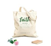 AILOONG Bolsas reutilizables para la compra Cita bíblica: La fe es confianza en lo que esperamos. Tela de 340g/m² de grosor Plegable
