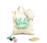 AILOONG Bolsas reutilizables para la compra Cita inspiradora sobre gatos dibujada a mano Tela de 340g/m² de grosor Plegable