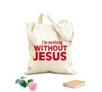 AILOONG Bolsas reutilizables para la compra Citas cristianas: Café escrito al revés es Effoc; no doy café. Tela de 340g/m² de grosor Plegable