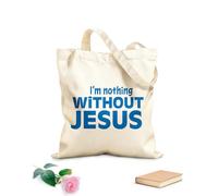 AILOONG Bolsas reutilizables para la compra Citas cristianas: Café escrito al revés es Effoc; no doy café. Tela de 340g/m² de grosor Plegable