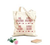 AILOONG Bolsas reutilizables para la compra Citas de familia de Gran Hermano y Hermana Tela de 340g/m² de grosor Plegable