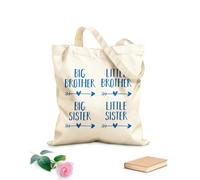 AILOONG Bolsas reutilizables para la compra Citas de familia de Gran Hermano y Hermana Tela de 340g/m² de grosor Plegable