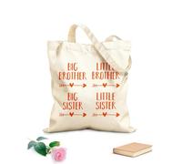 AILOONG Bolsas reutilizables para la compra Citas de familia de Gran Hermano y Hermana Tela de 340g/m² de grosor Plegable