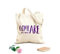 AILOONG Bolsas reutilizables para la compra Citas inspiradoras de Ven tal como eres Tela de 340g/m² de grosor Plegable