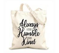 AILOONG Bolsas reutilizables para la compra Citas inspiradoras sobre la humildad y la amabilidad Tela de 12 oz de grosor Plegable 31x36cm Mediano